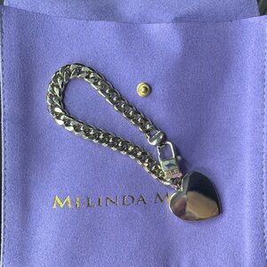 💜 Melinda Maria GOLD Julian XL Heart Cuban Chain Bracelet